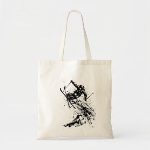 Tote Bag Pinceau Art Snowboard - Saut de skieur - Pas de lo
