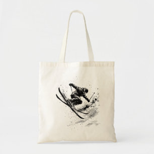 Tote Bag Pinceau d'art de planche à neige - Skieur Slush Po