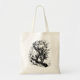 Tote Bag Pinceau d'art de snowboard - Dieu Raijin Snowboard