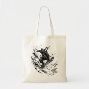 Tote Bag Pinceau d'art de snowboard - Ninja de snowboard -