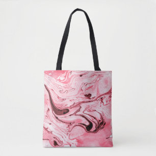 Tote Bag Pinceau d'eau Abstraite monochrome, Futuristi roug