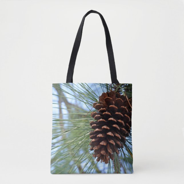 Tote Bag Pine Cône sur toute l'impression (Devant)
