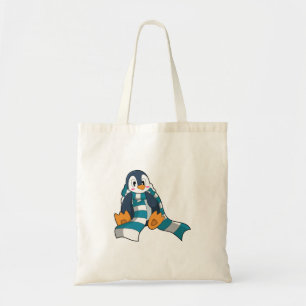 Tote Bag Pingouin avec Écharpe