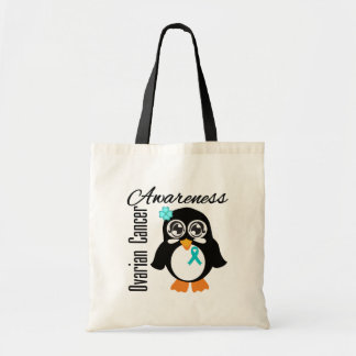 Tote Bag Pingouin de sensibilisation au cancer de l'ovaire
