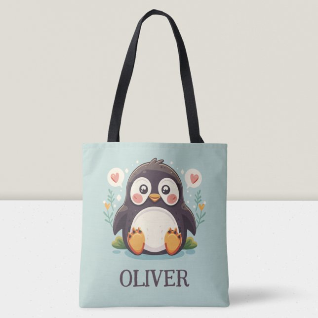 Tote Bag Pingouin pour bébé en caricature mignonne (Créateur téléchargé)