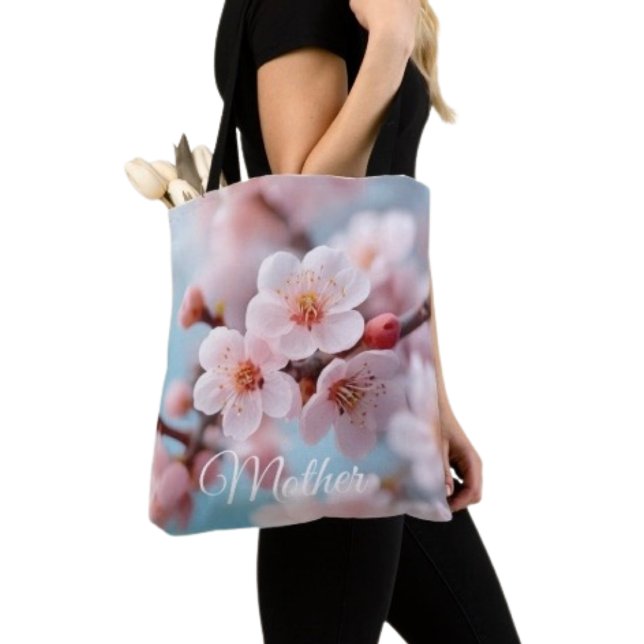 Tote Bag Pink Blossom Magic (Chic tote bag for Mom—perfect for errands, shopping, and showing love this Mother’s Day.
)