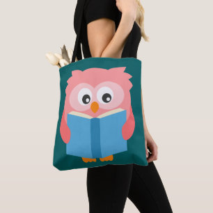 Tote Bag Pink cute reading