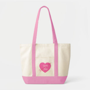 Tote Bag Pink Heart Love Forever 10th