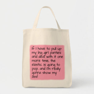 Tote Bag Pink Met sur les culottes de grandes filles Word d