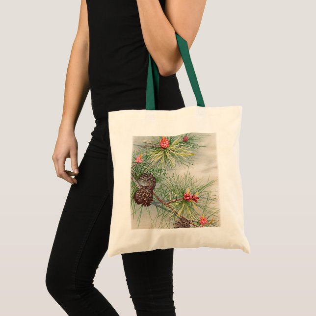 Tote Bag Pins et fleurs Noël (Devant (produit))
