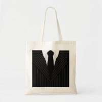 Pinstripe Suit et Tie Masculine Bags mortes