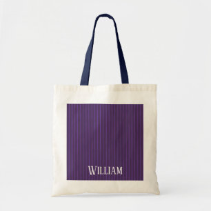 Tote Bag Pinstripes pourpres