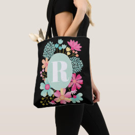 Tote Bag Pip Gerard Gouache Floral Monogram Shoulder