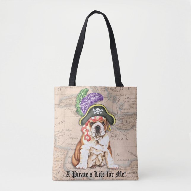 Tote Bag Pirate de Bulldog (Devant)