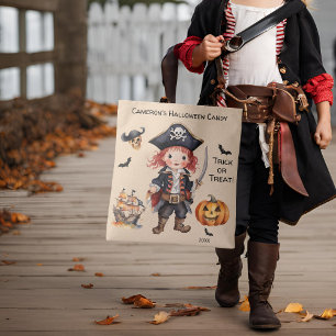 Tote Bag Pirate Halloween Trick ou Treat Candy