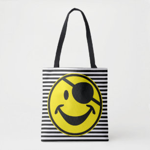 Tote Bag Pirate jaune & noir bandes étroites