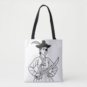 Tote Bag Pirate rétro coréen - Héroïne minimaliste de Hanbo