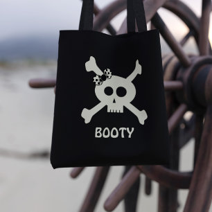 Tote Bag Pirate Skull Crossbones Nom Noir