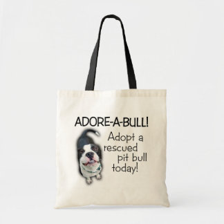 Tote Bag Pitbull d'Adorer-UN-Taureau !