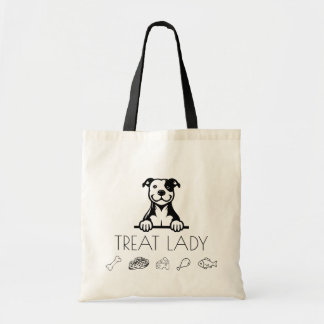 Tote Bag Pitbull "Treat Lady"
