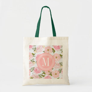 Tote Bag Pivoine rose florale vintage Girly de roses