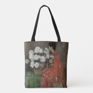 Tote Bag Pivoines par William Merritt Chase, Beaux-arts vin