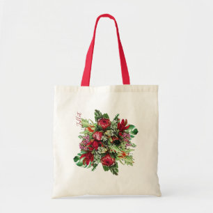 Tote Bag PixDezines AQUATIQUES FLORALES PROTÉA ROUGE