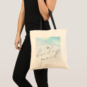 Tote Bag PixDezines Bridesmaid Crystal Blue Shoreline