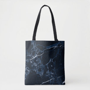 Tote Bag PixDezines MIDNIGHT BLUE MARBLE
