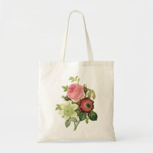 Tote Bag PixDezines Roses/Clementine/Anemone/Redoute