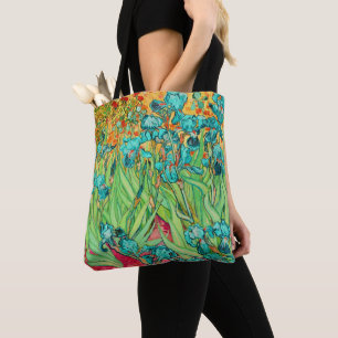 Tote Bag PixDezines Van Gogh Iris sarcelle/St. Remy