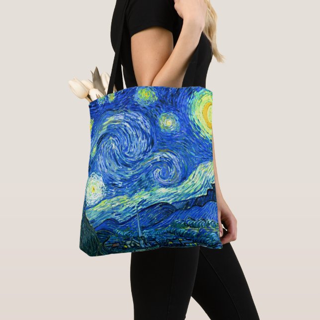 Tote Bag PixDezines Van Gogh Nuit / St. Roi (De près)