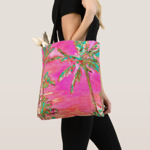 Tote Bag PixDezines Vintage Hawaiian Beach/Rose