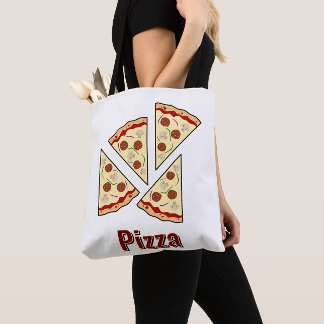 Tote Bag Pizza Lover Design (De près)