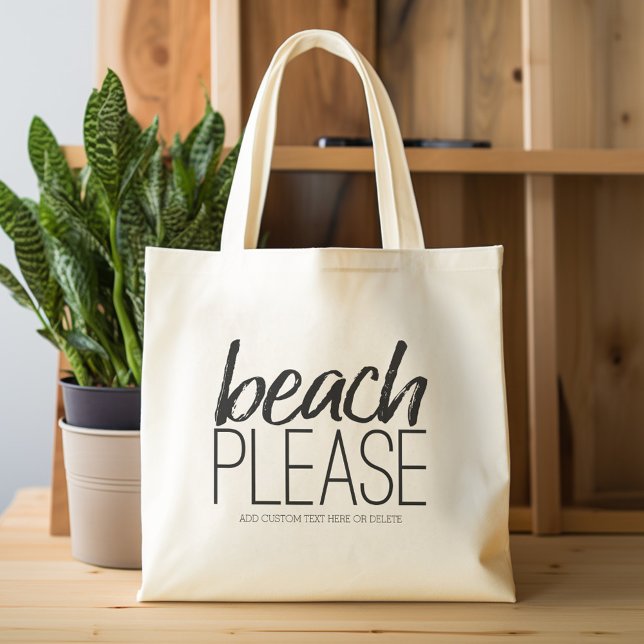 Tote Bag Plage (Beach Please Personalized Tote Bag)
