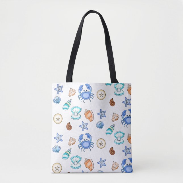 Tote Bag Plage À Thème Bord De Mer Océanique (Devant)