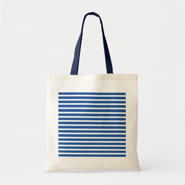 Tote Bag Plage Bleue Bleue Blanche (Devant)