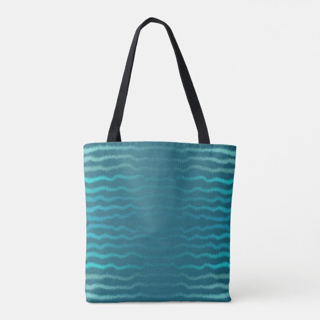 Tote Bag Plage côtière Salé Turquoise Wave Résumé Design (Dos)