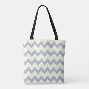 Tote Bag Plage de Chevron bleu et blanc Fourre-tout