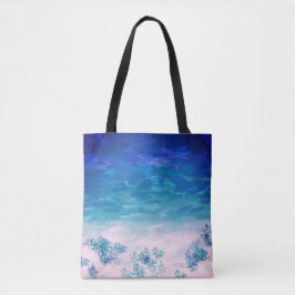 Tote Bag Plage de la mer Bleue