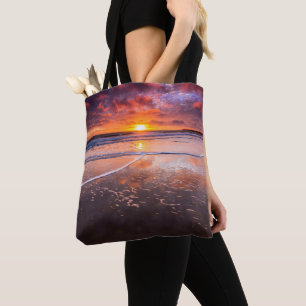 Tote Bag Plage de l'État de Ventura au coucher du soleil