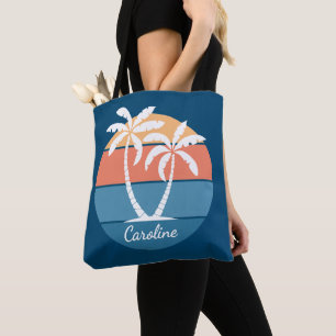 Tote Bag Plage de l'île tropicale personnalisée Ocean Sunse