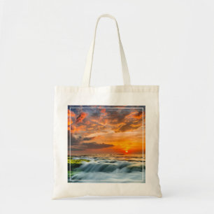 Tote Bag Plage de Manyar au lever de soleil