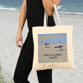 Tote Bag Plage de mouettes Plage personnalisable