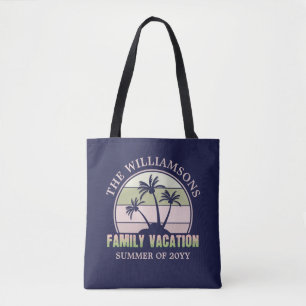 Tote Bag Plage de vacances familiales sur mesure Île tropic