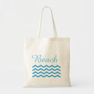 Tote Bag Plage d'été Blue Waves