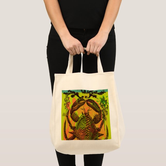 Tote Bag Plage et bol de fruits de mer de crabe (Devant (produit))