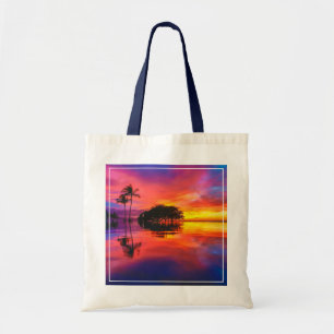 Tote Bag Plage majestueuse du coucher du soleil Wailea,