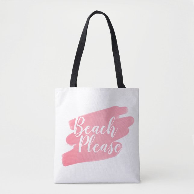 Tote Bag Plage Plage Blush Pink Beach (Devant)