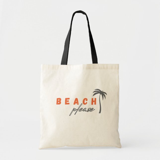 Tote Bag plage, s'il vous plaît. Plage de la piscine Tots & (Devant)